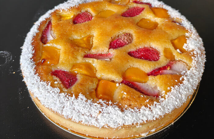 Mango & Strawberry Frangipanne Tart