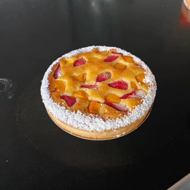 Mango & Strawberry Frangipanne Tart - EQ Cafe and Bakehouse