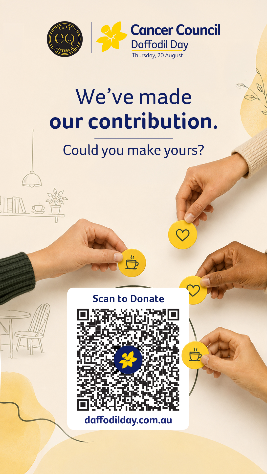 Cancer Council Daffodil Day - Scan to Donate